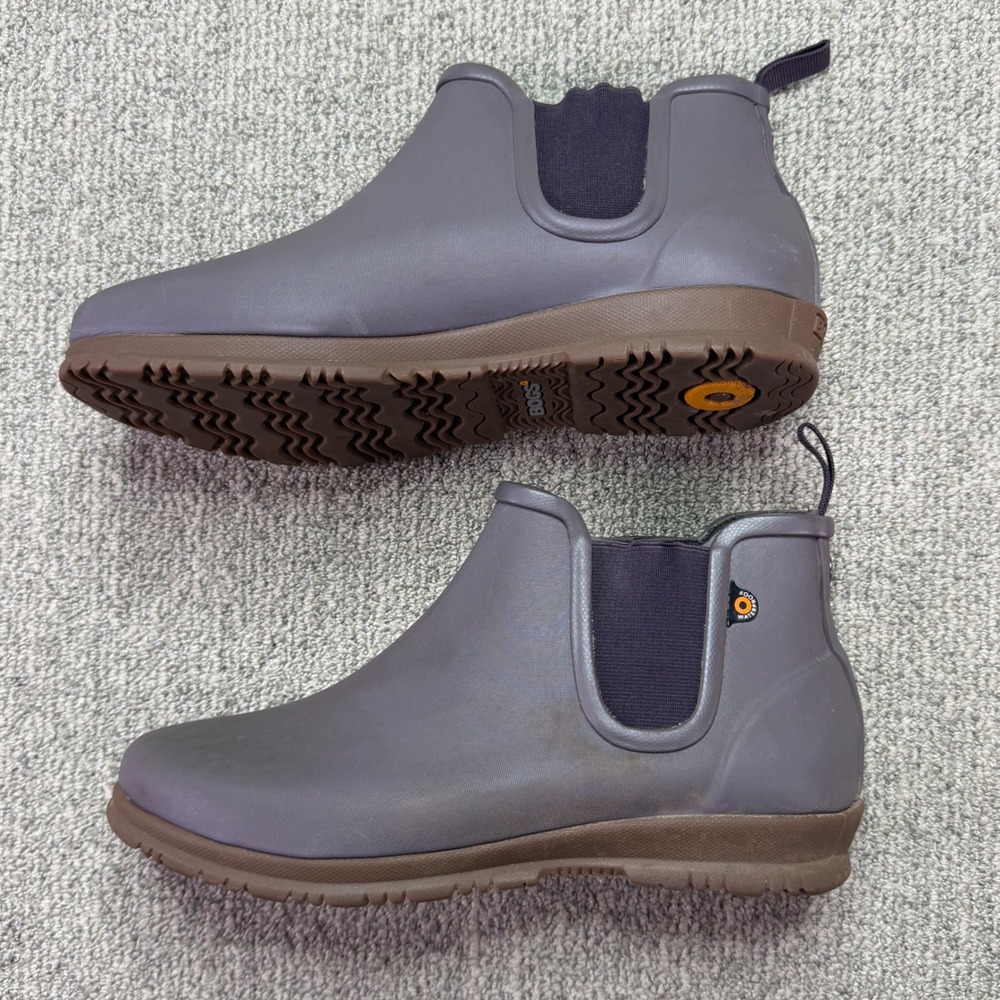 Bogs Sweetpea Boot Waterproof Chelsea Rain Boots Plum Purple Womens 7 72198-502